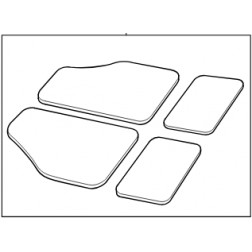 EAH500490HAP | Kit/Serie Corredo - Tappeto Sagomatura Pavim. Con Tappetino ant. tipo Tappeto, Contrasto cruscotto - Aspen/Ivory, LHD